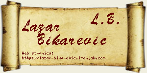 Lazar Bikarević vizit kartica